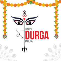 Navratri and Happy durga puja festival Poster
