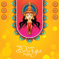 Navratri and Happy durga puja festival Poster