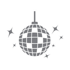 disco lamp silhouette design. discotheque party decoration.