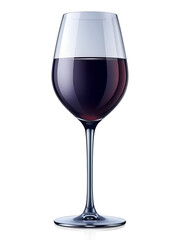 A wine glass isolated on a PNG transparent background