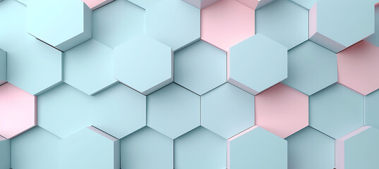 Soft Patterns: Sky Blue and Baby Pink Background Wallpaper with Delightful Designs