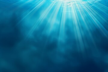Fototapeta premium Golden cyan light burst on dark background, abstract turquoise rays sparkling design