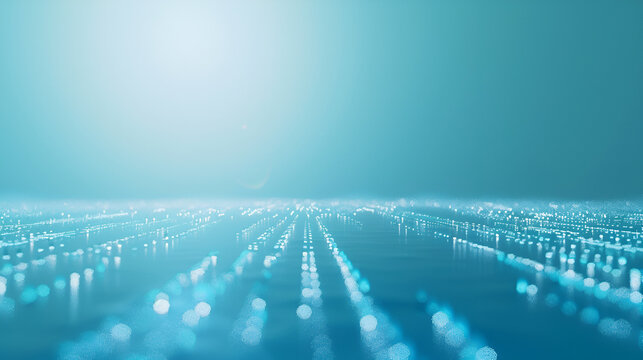 lluvia de datos de red en la web internet e informacion virtual caminos de informacion fondo azul con espacio para copiar