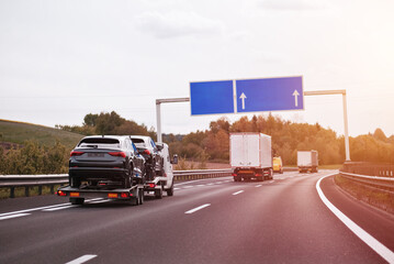 Car Vehicle Hauling Dealer Carrier Truck Trailer Worldwide Transporter