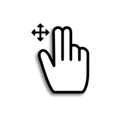 Obraz premium hand finger touch cursor on transparent background png