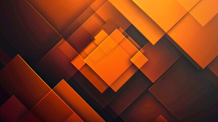 Orange and Umber square shape background presentation design