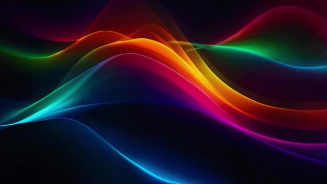 abstract clowing background with multicolored blurred gradients moving on dark background, simple Background wallpaper animation video