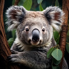 Fototapeta premium Close up portrait of Koala bear