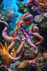 Obraz premium Octopus in aquarium