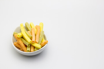 Barritas fritas con sabor a vegetales