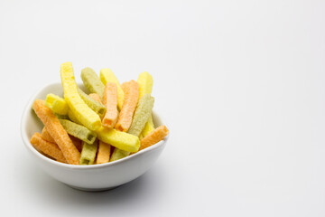 Barritas fritas con sabor a vegetales