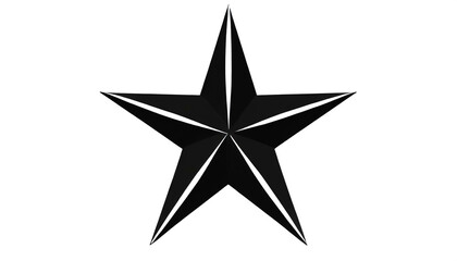 Obraz premium schwarz Kontrast Stern stern isoliert auf weißen Hintergrund, Freisteller 