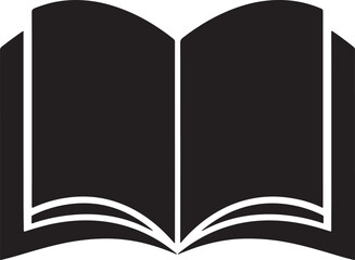 open book with pages silhouette illustration