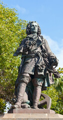 Fototapeta premium Statue of Mahé de La Bourdonnais in Saint-Denis De La Reunion