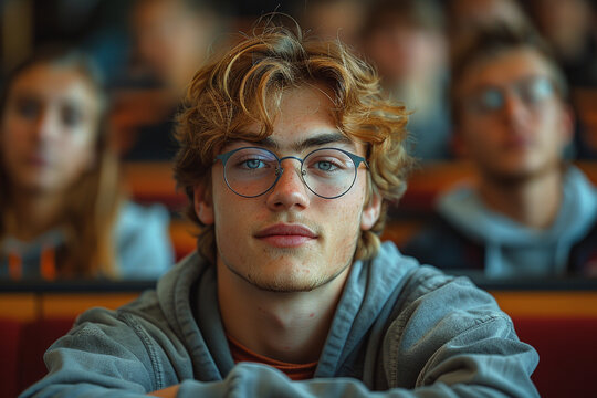 A teenager feeling apathy while listening to a boring lecture