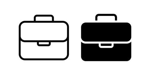 Briefcase icon set. flat illustration of vector icon