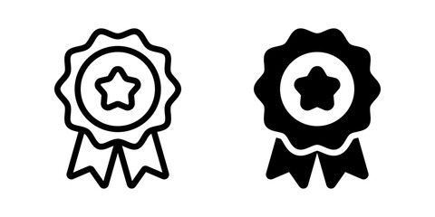 Medal icon set. flat illustration of vector icon