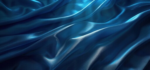 Obraz premium Abstract Blue Silk Fabric Texture