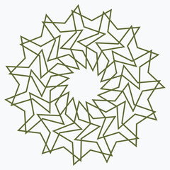 Pattern element on a white background. The vector image can be used as a fine art decoration.