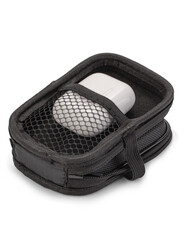 Convenient and compact handbag case of water-repellent fabric with zipper for storage and carrying...