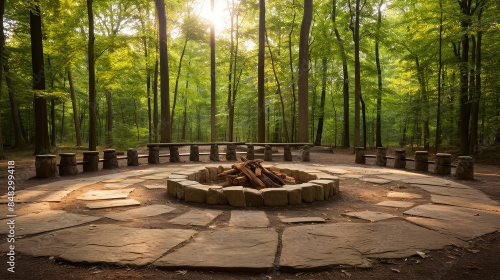 Canvas Prints forest in the morning.