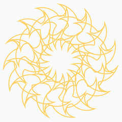 Pattern element on a white background. The vector image can be used as a fine art decoration.