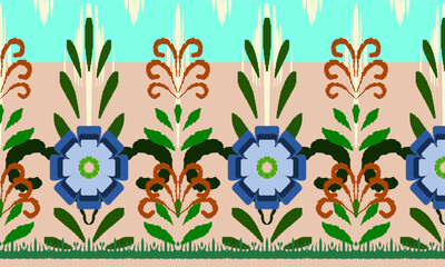 Traditional oriental ethnic pattern embroidery. Abstract vector Aztec style design for textures, fabric, clothing, wrapping, decoration, sarong.
