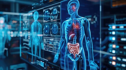 3D Medical Imaging A stunning visualization of a patients internal anatomy, showcasing the power of advanced diagnostics