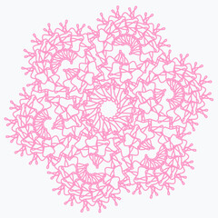 Pattern element on a white background. The vector image can be used as a fine art decoration.
