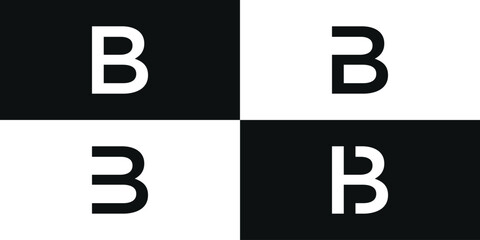 Set of letter B logo designs with creative concept. Premium Vector