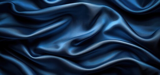 Obraz premium Abstract Blue Satin Drapery