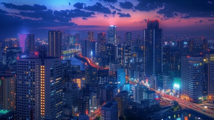 Fototapeta premium 都市の夜景