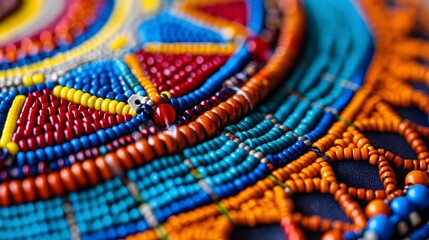Vibrant African Beaded Necklace Symbolizing Cultural Identity and Unity