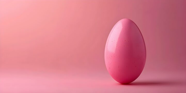 Pink egg with woman silhouette representing ovulation and growing follicles. Concept Anatomy, Reproductive Health, Menstrual Cycle, Ovulation, Female Fertility