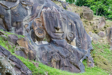 Unakoti a hindu archaeological site of bas relief structures from the ninth century. A must visit tourist destination in Tripura state of India.