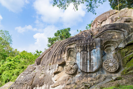 Unakoti a hindu archaeological site of bas relief structures from the ninth century. A must visit tourist destination in Tripura state of India.