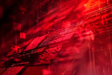 Obraz premium Dynamic News Backdrop with Creative Red Design