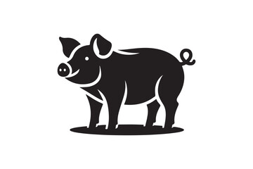 Pig silhouette vector illustration