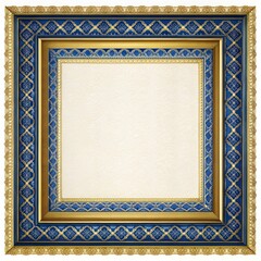 stylish modern blue and gold graduation certificate border frame. Concept: modern certificate design, blue and gold borders, stylish frames, graduation vector art, editable certificate templates

