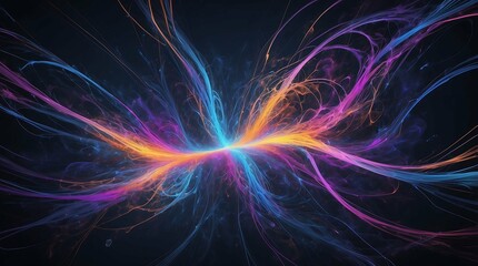 Obraz premium Immerse yourself in the cosmos with this vibrant energy burst. Ideal as a dynamic background, backdrop, or wallpaper, it captures the abstract beauty of the universe.