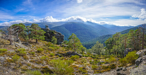 Impressive viewpoint of the Sierra de Guadarrama in Madrid