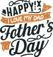 Happy Father's Day T-Shirt Design

