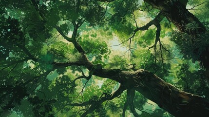 Beneath the verdant canopy