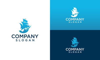 Boat Logo Design Vector Stock. Marine Ship Logo Design Template