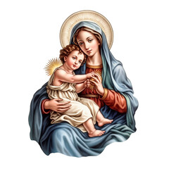 Image of Our Lady of Aparecida Maria Mother of Jesus for Stickers, T-shirt Print, Cap, Mug, Slippers, Mousepad, with Transparent Background PNG