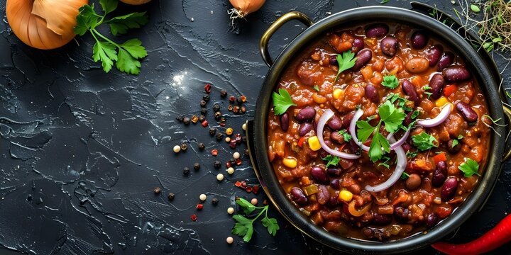 Delicious rajma masala with red kidney beans tomatoes onions and spices. Concept Rajma Masala Recipe, Red Kidney Beans, Spices, Indian Cuisine, Vegetarian Dish