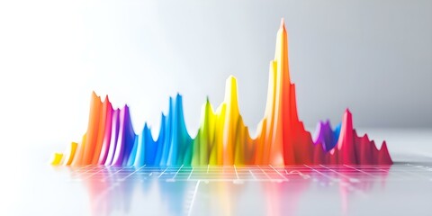 Graph showing probability density function distribution. Concept Probability Density Function, Distribution Graph