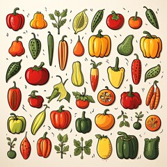 a picture of vegetables and fruits