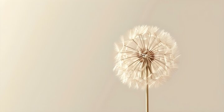 Elegant dandelion sympathy card with neutral background offering comfort and support. Concept Sympathy Card Photos, Dandelion Theme, Elegant Design, Neutral Background, Comfort and Support