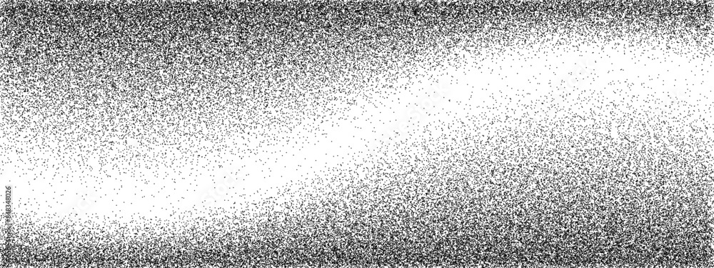 Aufkleber gradient wave with noise texture as seamless pattern. monochrome vector tone gradation illustration 